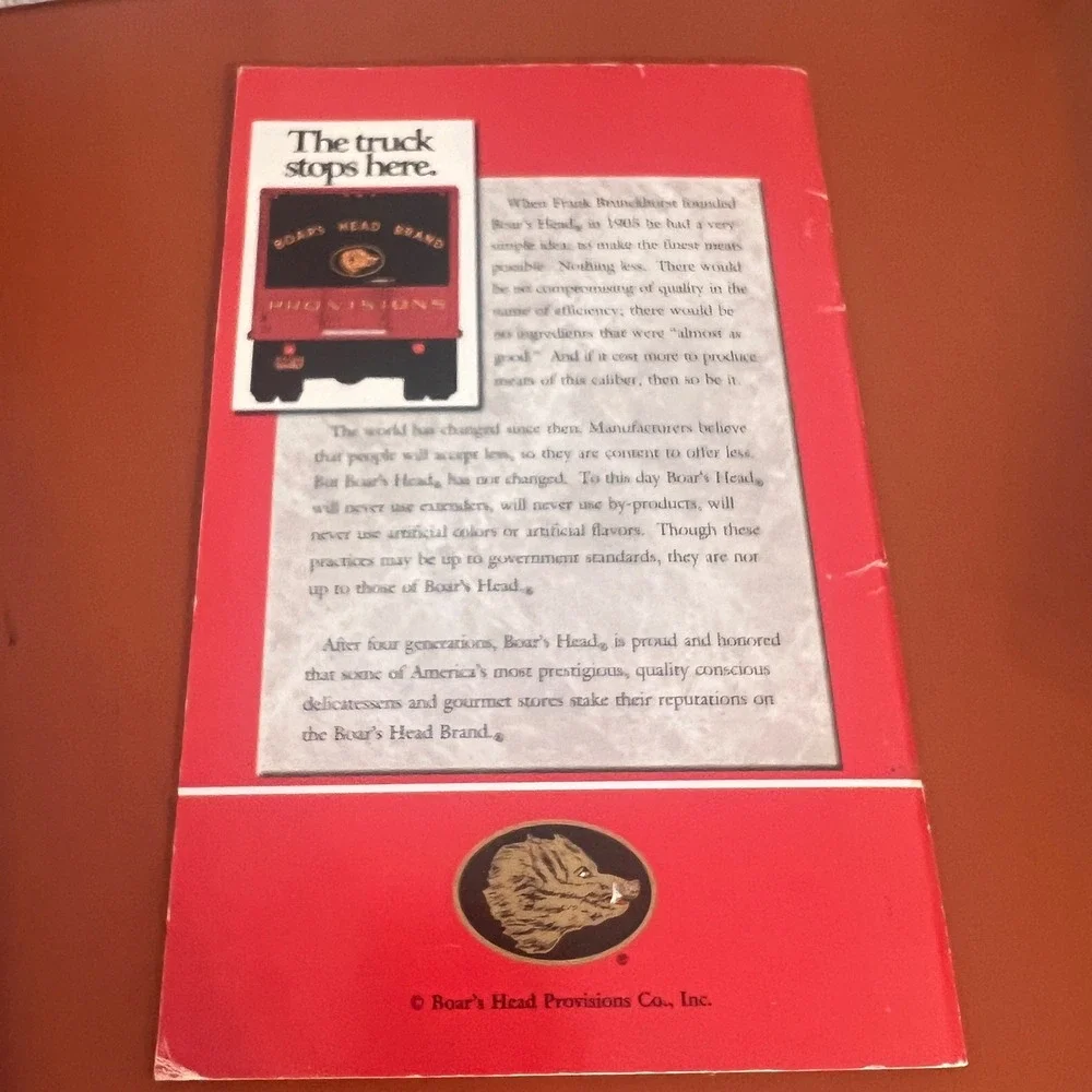 Boars Head Classic Recipes Cookbook Deli Meats Cheese Sandwiches Salads Booklet